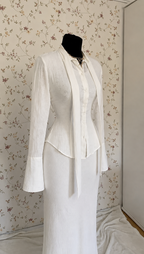 Elegantes zweiteiliges Maxi-Set in Weiß