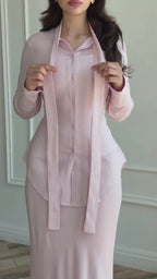Elegantes zweiteiliges Maxi-Set in Weiß